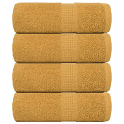 vidaXL Guest Towels 4 pcs Gold 30x50 cm 360 gsm 100% Cotton towel face towel