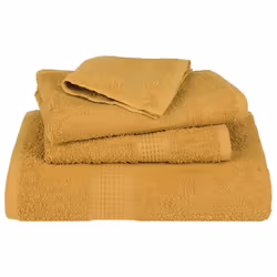 vidaXL 2 Piece Gold Shower Towels 70 x 140 cm 360 g/m 100% Cotton