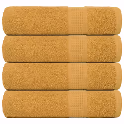 vidaXL Shower Towels 4 pcs Gold 70x140 cm 360 gsm 100% Cotton towel