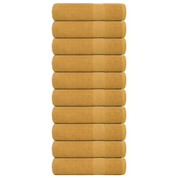 vidaXL Shower Towels 10 pcs Gold 70x140 cm 360 gsm 100% Cotton towel
