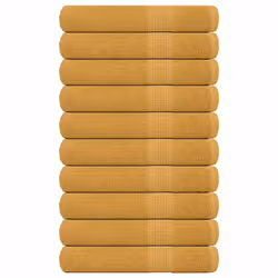 vidaXL Sauna Towels 10 pcs Gold 80x200 cm 360 gsm 100% Cotton towel bath towel