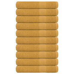 vidaXL Sauna Towels 10 pcs Gold 80x200 cm 360 gsm 100% Cotton towel bath towel