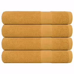 vidaXL Towels 4 pcs Gold 100x200 cm 360 gsm 100% Cotton towel on beach