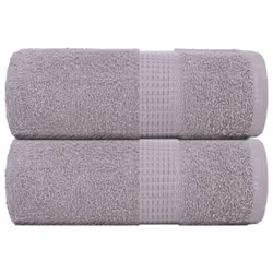 vidaXL Towels Kitchen Tea Towel Dish Towel Wash Towel 360 gsm 100% Cotton - grey, 30 x 30 cm