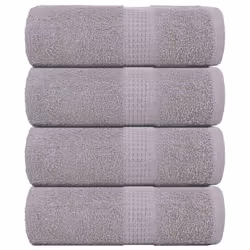 vidaXL Soap Towels 4 pcs Grey 30x30 cm 360 gsm 100% Cotton towel bath towel