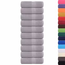 vidaXL Guest Towels 10 pcs Grey 30x50 cm 360 gsm 100% Cotton towel face towel