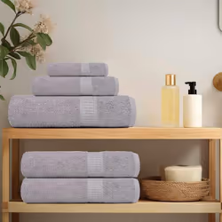 vidaXL Shower Towels 2 Pieces Grey 70 x 140 cm 360 g/m 100% Cotton