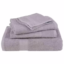 vidaXL Shower Towels 2 Pieces Grey 70 x 140 cm 360 g/m 100% Cotton
