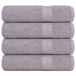 vidaXL Shower Towels 4 pcs Grey 70x140 cm 360 gsm 100% Cotton towel