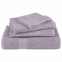 vidaXL 2-Piece Bath Towels Grey 100 x 150 cm 360 g/m 100% Cotton