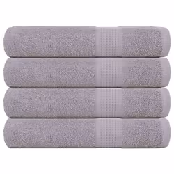 vidaXL Sauna Towels 4 pcs Grey 80x200 cm 360 gsm 100% Cotton towel bath towel