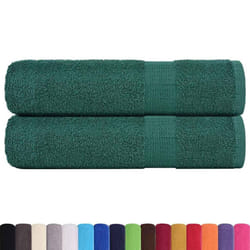 vidaXL Shower Towels Set of 2 Green 70 x 140 cm 360 g/m 100% Cotton