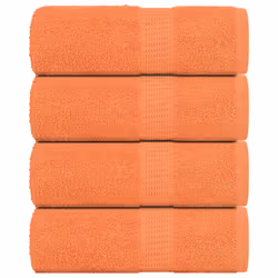 vidaXL Soap Towels 4 pcs Orange 30x30 cm 360 gsm 100% Cotton towel bath towel