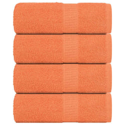 vidaXL Soap Towels 4 pcs Orange 30x30 cm 360 gsm 100% Cotton towel bath towel