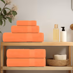 vidaXL Soap Towels 4 pcs Orange 30x30 cm 360 gsm 100% Cotton towel bath towel