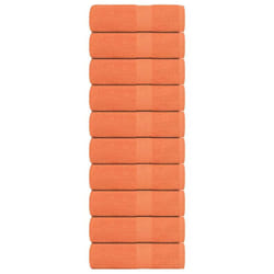 vidaXL Soap Towels 10 pcs Orange 30x30 cm 360 gsm 100% Cotton towel bath towel