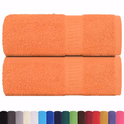 vidaXL Guest Towels 2 pcs Orange 30 x 50 cm 360 g/m 100% Cotton