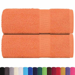 vidaXL Guest Towels 2 pcs Orange 30 x 50 cm 360 g/m 100% Cotton