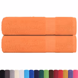 vidaXL 2 Piece Orange Towels 50 x 100 cm 360 g/m 100% Cotton
