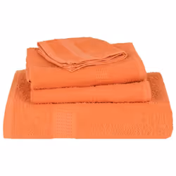 vidaXL 2 Piece Orange Towels 50 x 100 cm 360 g/m 100% Cotton