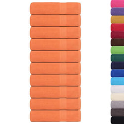 vidaXL Hand Towels 10 Pieces 50 x 100 cm 360 g/m 100% Cotton Orange