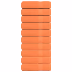 vidaXL Bath Towels 10 pcs Orange 100x150 cm 360 gsm 100% Cotton towel