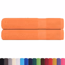 vidaXL Sauna Towels 2 pcs Orange 80 x 200 cm 360 g/m 100% Cotton