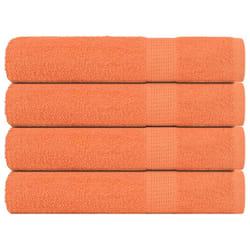 vidaXL Towels 4 pcs Orange 100x200 cm 360 gsm 100% Cotton towel on beach