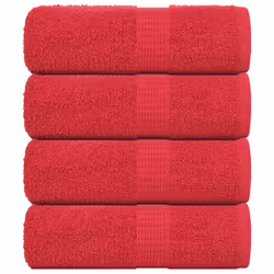 vidaXL Soap Towels 4 pcs Red 30x30 cm 360 gsm 100% Cotton towel bath towel