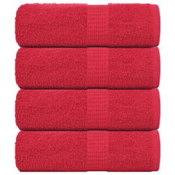 vidaXL Soap Towels 4 pcs Red 30x30 cm 360 gsm 100% Cotton towel bath towel
