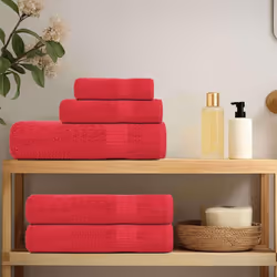 vidaXL Bath Towels 2 Pieces Red 100 x 150 cm 360 g/m 100% Cotton