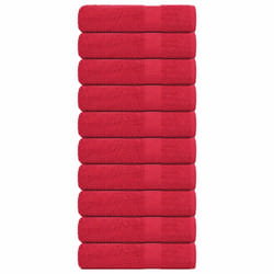 vidaXL Bath Towels 10 pcs Red 100x150 cm 360 gsm 100% Cotton towel