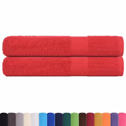 vidaXL Sauna Towels 2 pcs Red 80 x 200 cm 360 g/m 100% Cotton