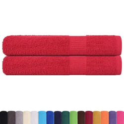 vidaXL Sauna Towels 2 pcs Red 80 x 200 cm 360 g/m 100% Cotton
