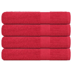 vidaXL Sauna Towels 4 pcs Red 80x200 cm 360 gsm 100% Cotton towel bath towel