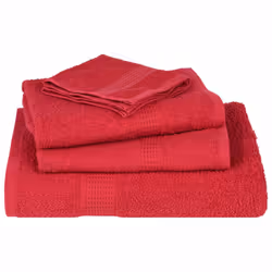 vidaXL Sauna Towels 10 pcs Red 80 x 200 cm 360 g/m 100% Cotton