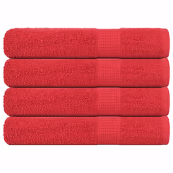 vidaXL Towels 4 pcs Red 100x200 cm 360 gsm 100% Cotton towel on beach
