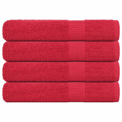 vidaXL Towels 4 pcs Red 100x200 cm 360 gsm 100% Cotton towel on beach