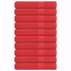 vidaXL Towels 10 pcs Red 100x200 cm 360 gsm 100% Cotton towel on beach