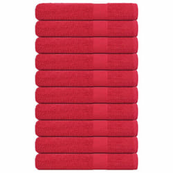 vidaXL Towels 10 pcs Red 100x200 cm 360 gsm 100% Cotton towel on beach