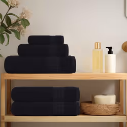 vidaXL Soap Towels 4 pcs Black 30x30 cm 360 gsm 100% Cotton towel bath towel