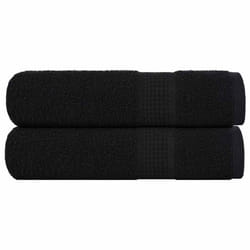 vidaXL Towels Kitchen Tea Towel Dish Towel Wash Towel 360 gsm 100% Cotton - black, 70 x 140 cm