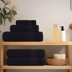 vidaXL Sauna Towels Pack of 10 Black 80 x 200 cm 360 g/m 100% Cotton