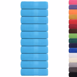 vidaXL Guest Towels 10 Pieces Turquoise 30 x 50 cm 360 g/m 100% Cotton