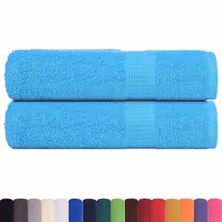 vidaXL 2 Piece Turquoise Shower Towels 70 x 140 cm 360 g/m 100% Cotton
