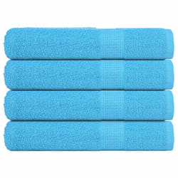 vidaXL Towels 4 pcs Turquoise 100x200 cm 360 gsm 100% Cotton towel on beach