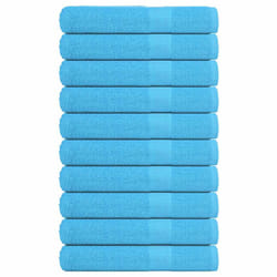 vidaXL Towels 10 pcs Turquoise 100x200 cm 360 gsm 100% Cotton towel on beach