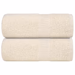 vidaXL Towels Kitchen Tea Towel Dish Towel Wash Towel 360 gsm 100% Cotton - cream, 30 x 30 cm