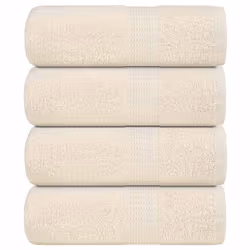 vidaXL Soap Towels 4 pcs Cream 30x30 cm 360 gsm 100% Cotton towel bath towel