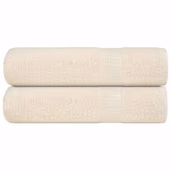 vidaXL Towels Kitchen Tea Towel Dish Towel Wash Towel 360 gsm 100% Cotton - cream, 50 x 100 cm
